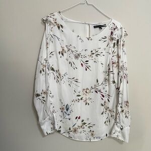 White House Black Market Elegant White‎ Blouse ~Size 12 ~Office  Wear